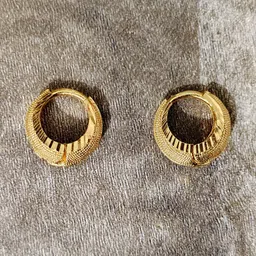 SHREE KRISHNA SHOPPING Unisex Gold-Plated Brass Earrings image 3