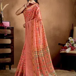 you shop we ship Ethnic Motifs Silk Blend Handloom Mysore Silk Saree image 2