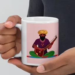 Mr UVD White & Purple Printed Ceramic Glossy Mugs Set of Cups and Mugs-image-24