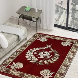 RADECOR Maroon Solid Anti-Skid Carpet-picture-11