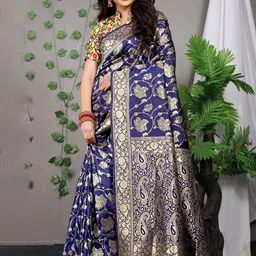 Royal Rajgharana Saree Woven Design Zari Banarasi Sarees-picture-29
