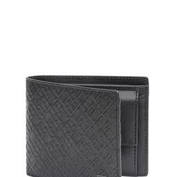 Tommy Hilfiger Men Geometric Textured Leather Two Fold Wallet image 3