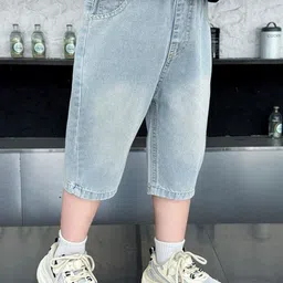 StyleCast x Revolte Boys Regular Fit Mid-Rise Denim Shorts image 5