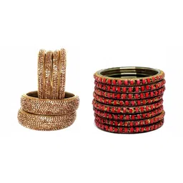 Raj world Multi Glass Artificial Stones Bangle-image-87