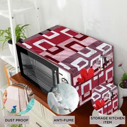E-Retailer 5-Pcs Pink & White Printed Appliance covers image 2