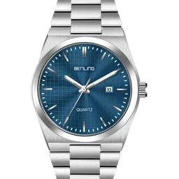 BENLING Men Round Dial & Stainless Steel Bracelet Style Analogue Watch BENL-0014-BLUE-picture-29