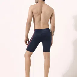 lycot Nylon Swim Jammer Hydrodynamic Compression Shorts Solid Men Swim Bottom Blue Swimsuit image 2