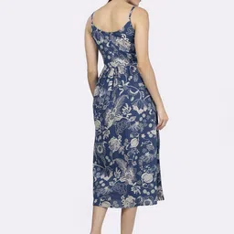 Saffron Threads Floral Print A-Line Midi Dress image 5