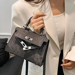 CORSICA Women Textured Structured Satchel Bag image 3