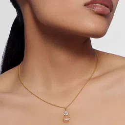 KISNA DIAMOND AND GOLD JEWELLERY Women 14KT Kaelan Pendant Diamond 0.13 Carat-picture-31