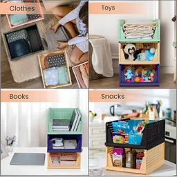 Myntra Elegant Homes Blue 4 Pieces Multi-Utility Organisers image 4