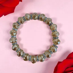 PUFFSMART Crystal Studded & Beaded Elasticated Bracelet image 5