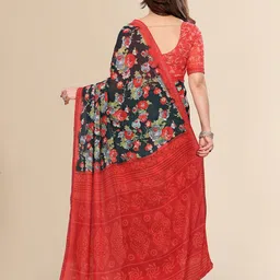 Moda Rapido Floral Printed Beads and Stones Saree image 4