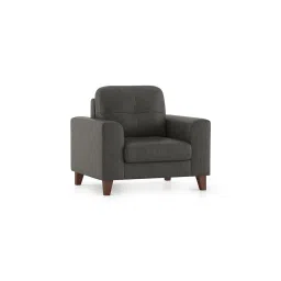 urban ladder create Verona Essential 1 Seater Fabric Sofa in Steel Colour image 2