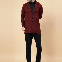 rigo Polar Fleece Solid Coat For Men image 2