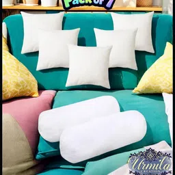 2 Bolester 5 Cushion Microfibre Stripes Bolster Pack of 7-image-75