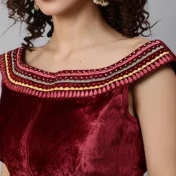 AKS Embroidered Ready To Wear Lehenga & Blouse With Dupatta image 5