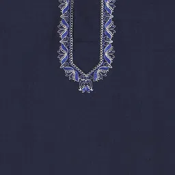 Enciger Men Blue Thread Work Handloom Kurta image 3