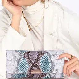 lino perros Women Casual Grey Artificial Leather Wallet image 2