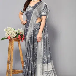 fabmora Printed, Blocked Printed Daily Wear Chiffon, Georgette Saree-picture-15