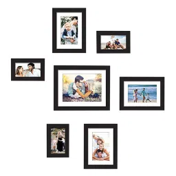 art street Lucy Set Of 7 Black Wood Collage Photo Frames image 2
