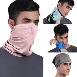 Unisex Anti Microbial Super Soft & Comfort Fit, Breathable Multipurpose Headband, Face Mask for Dust Protection Men Solid Bandana-image-52