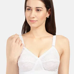 Sonari Set Of 2 White & Purple Non Padded & Non Wired Floral Bra image 2