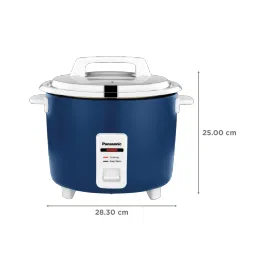 Panasonic Steel XS 1.8 Litre Electric Rice Cooker with Keep Warm Function (Midnight Blue) image 2