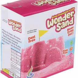 arniyavala Wonder Sand 500 Grams for Play. Smooth Sand for Kids (Pink 500 Grams), ONE small Mould Inside (Without Tray) image 2