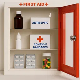 pathos india First aid box wall mounted medicine organizer first aid kit box for office Pill Box image 3