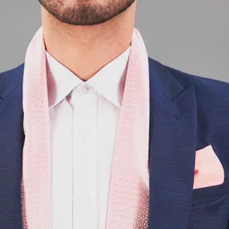 Tossido Men Woven Design Reversible Stole & Pocket Square Set image 2