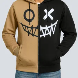Try This Men Colourblocked Hooded Sweatshirt-picture-32