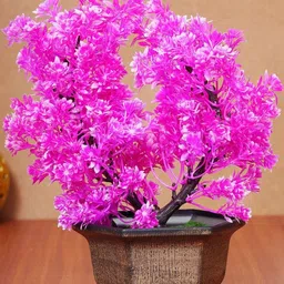 Dekorly Pink Plastic Artificial Flowers & Plants With Pot-picture-32
