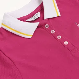 U.S. Polo Assn. Kids Girls Cotton A-Line Dress image 2