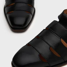 NAUVAB Men Leather Fisherman Sandals with Buckle image 2