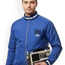 The Roadster Lifestyle Co Mock Collar Sports Jacket-image-43