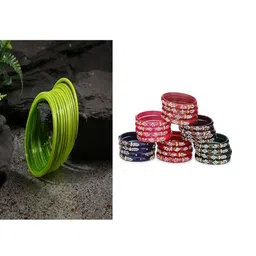 SOMIL Set Of 36 Artificial Stones Studded Bangles-picture-21