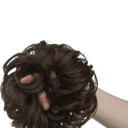 D-Divine Halo Curly Bun Hair Extension - Brown - 5.5 Inch-picture-28