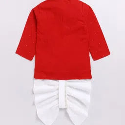 VASTRAMAY Boys Ethnic Motifs Embroidered Regular Thread Work Kurta with Dhoti Pants image 5