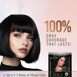 Herbishh Set Of 11 Hair Color Shampoo 25 ml Each Black & Argan Hair Oil 30 ml image 2