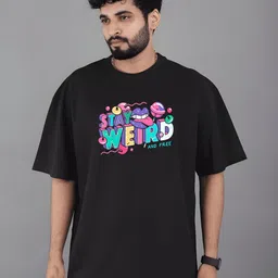 Streetsutra Men Typography Printed Round Neck Cotton Oversized T-shirt-picture-15