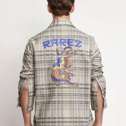 RARE RABBIT Men Comfort Tartan Checks Opaque Checked Casual Shirt-picture-25