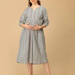 The Mom Store Print Midi Dress-picture-34