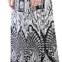 Exotic India Printed Pure Cotton Wrap Maxi Skirts image 2