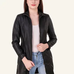 Leather Retail Women Biker Jacket image 3