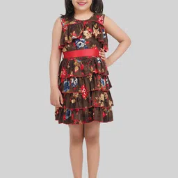 BEING NAUGHTY Girls Floral Printed A-Line Dress-image-72