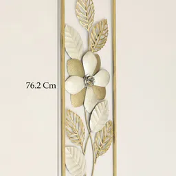 vedas Mystic Indiana Gold Toned & White Ryder Flower Wall Decor image 4