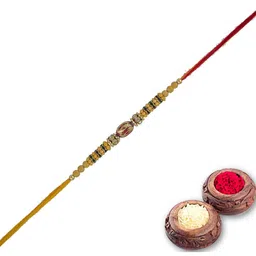MEIRA JEWELLERY Beaded Rakhi Comes with Roli Chawal & Greeting Card-picture-31