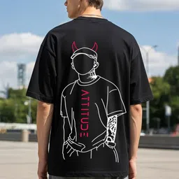 SZN Men Black Printed Drop-Shoulder Sleeves T-shirt-image-77