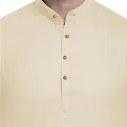 Yugnik Mandarin Collar Roll-Up Sleeves Straight Short Kurta image 3